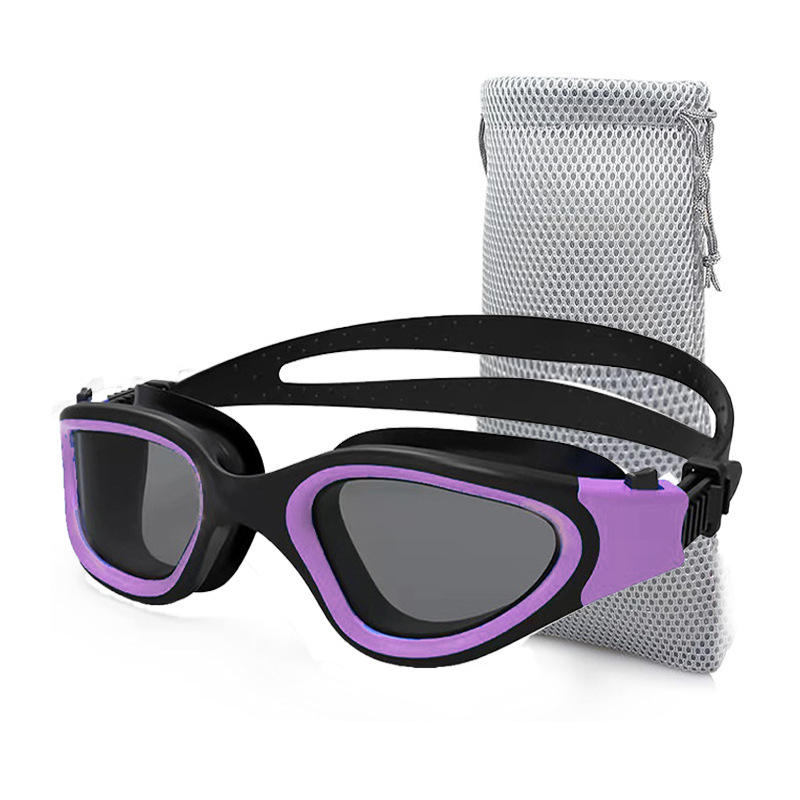 Adult Swimming Goggles Big Frame Anti-fog No Leaking Silicone Polycarbonate Swim Glasses for Men Women Eye Protection