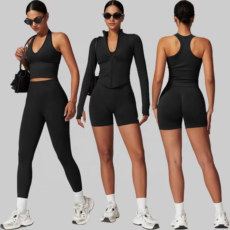 Quick Dry Form Fitting Athletic Jumpsuit Crew Neck Backless Cutout Fitness Bodysuit Yoga Suit for Training Sessions Sexy Suit